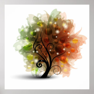 Poster Arbre d'automne