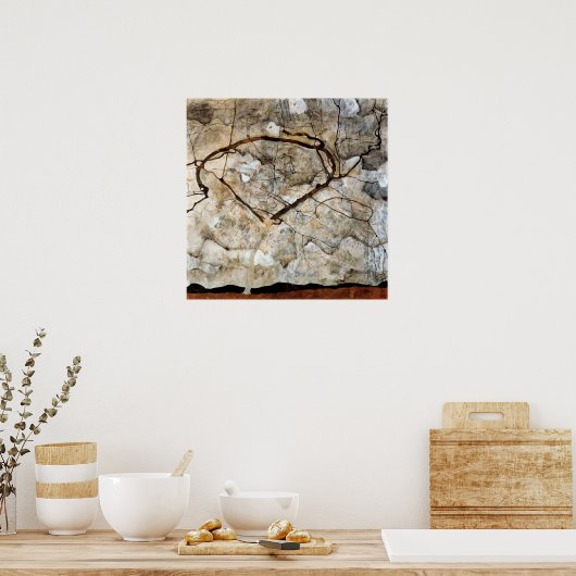 Poster Arbre d'automne en mouvement par Egon Schiele (Cuisine)