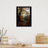 Poster Arbre d'automne le long du chemin de vent (Cuisine)