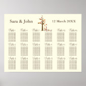 Poster Arbre d'automne mariage rustique (Devant)