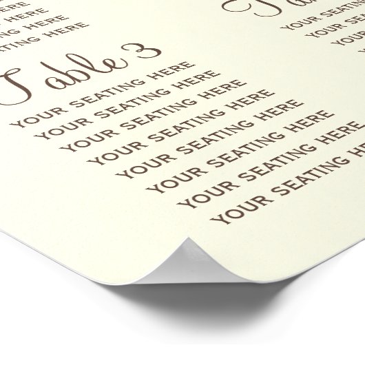 Poster Arbre d'automne mariage rustique (Coin)