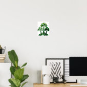Poster Arbre de bijoux vert émeraude accrocheur (Bureau à domicile)