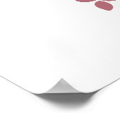 Poster Arbre de célébration de la vie Moderne Rose Script (Coin)