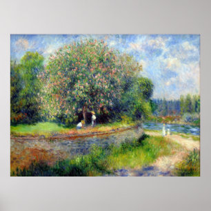Poster Arbre de châtaigniers en fleurs Pierre Auguste Ren