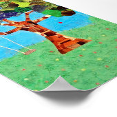 Poster Arbre de chêne à scier (Coin)