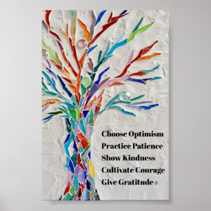 Poster Arbre de citation motivationnel inspirant
