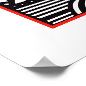 Poster Arbre de coeur de l'amour : Black & White Folk Art (Coin)