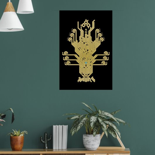 Poster Arbre de cristal d'or (Salon 1)