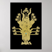 Poster Arbre de cristal d'or (Devant)