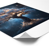 Poster Arbre de cristal sous un ciel céleste (Coin)