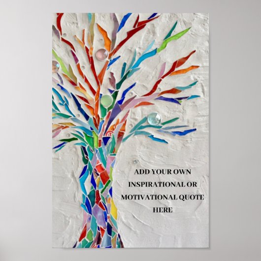 Poster Arbre de devis motivationnel (Devant)