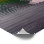 Poster Arbre De Fleurs De Cerisiers Sur Un Lac (Coin)