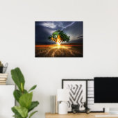 Poster Arbre de frappe de la foudre (Bureau à domicile)