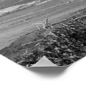 Poster Arbre de genévrier noir et blanc brûlé 16x20 (Coin)