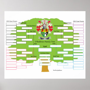 Poster Arbre de la famille O-Sullivan