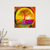 Poster Arbre de la vie lever du soleil (Cuisine)