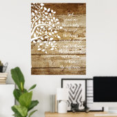 Poster Arbre de la vie prière de sérénité (Bureau à domicile)