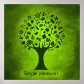 Poster Arbre de loisirs simple (Devant)