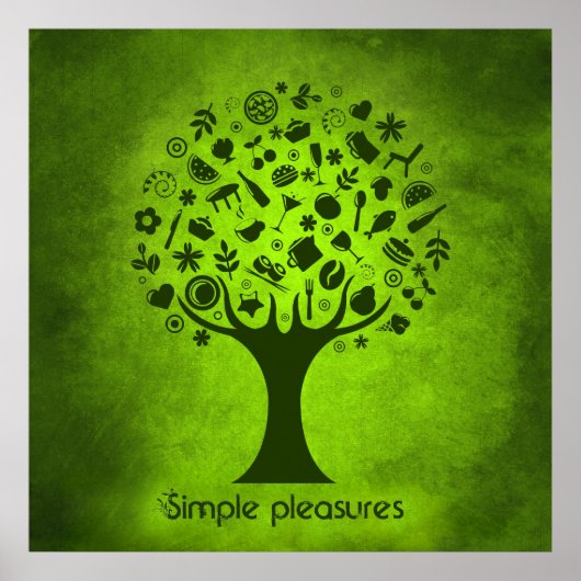 Poster Arbre de loisirs simple (Devant)