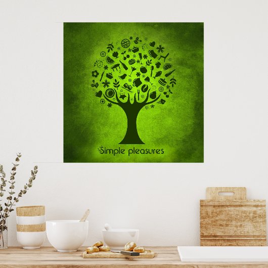 Poster Arbre de loisirs simple (Cuisine)