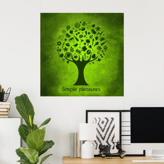 Poster Arbre de loisirs simple (Bureau à domicile)