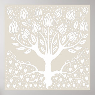 Poster Arbre de Magnolia par Aubrey Beardsley