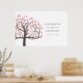 Poster Arbre de mariage à l'aquarelle (Cuisine)