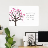 Poster Arbre de mariage à l'aquarelle (Bureau à domicile)
