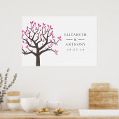 Poster Arbre de mariage à l'aquarelle (Cuisine)