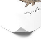 Poster Arbre de mariage avec empreintes digitales des inv (Coin)