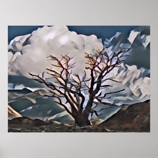 POSTER ARBRE DE MONTAGNE (Devant)