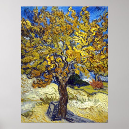 Poster Arbre de mûrier de Van Gogh Impressionnisme Art (Devant)