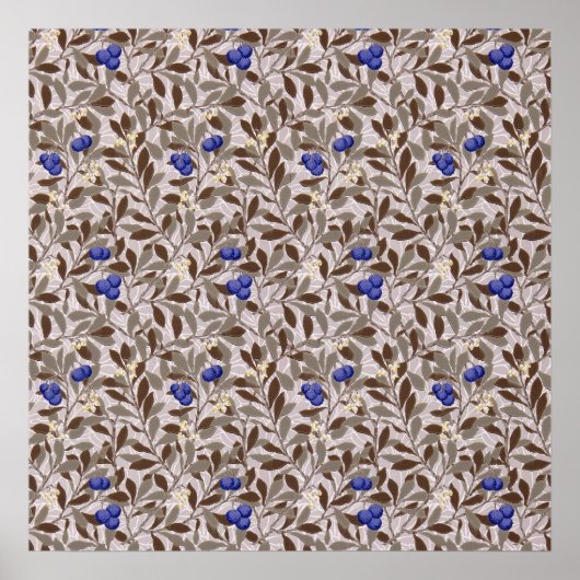 Poster Arbre de myrtille, William Morris (Devant)