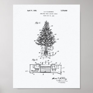 Poster Arbre de Noël 1925 Livre blanc sur l'art breveté