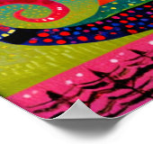 Poster Arbre de Noël Abstrait Coloré (Coin)