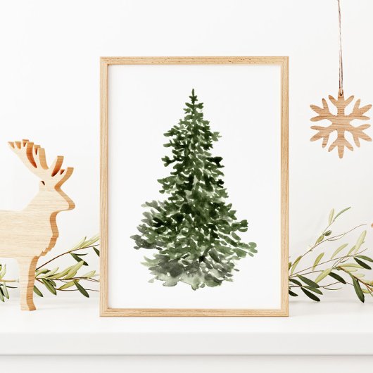Poster Arbre de Noël Aquarelle