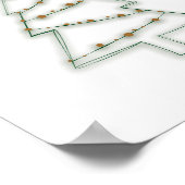 Poster Arbre de Noël Art Imprimer Lumière horizontale (Coin)