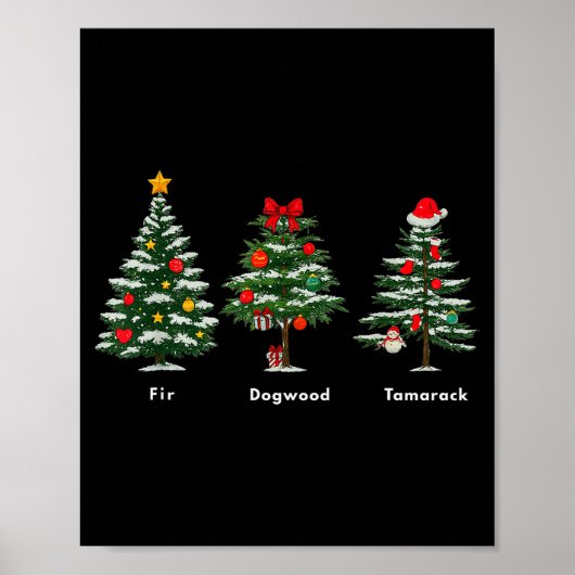 Poster Arbre de Noël avec Message Caché Subtil Anti Trump (Devant)