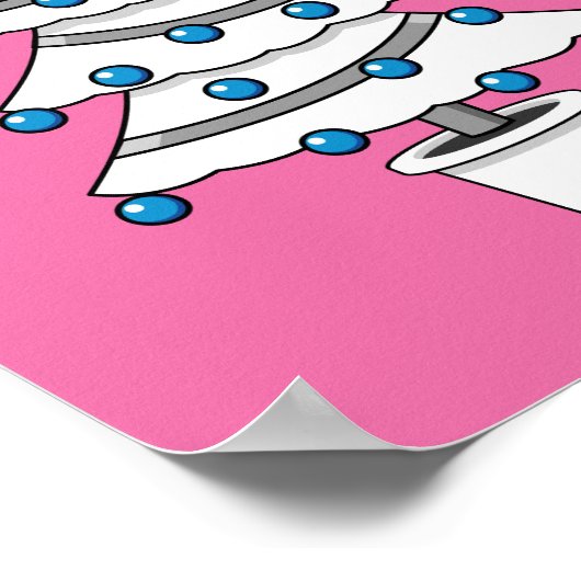 Poster Arbre de Noël blanc (Coin)