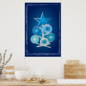 Poster Arbre de Noël bleu (Cuisine)