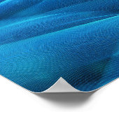 Poster Arbre de Noël bleu électrique moderne avec lumière (Coin)