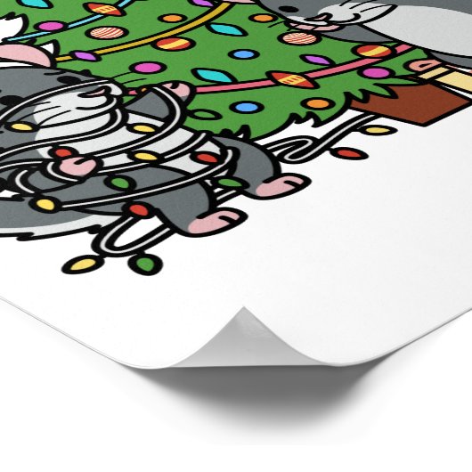 Poster Arbre de Noël Chinchilla (Coin)