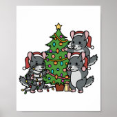 Poster Arbre de Noël Chinchilla (Devant)