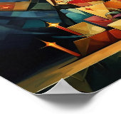 Poster Arbre de Noël Cubisme (Coin)