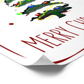 Poster Arbre De Noël Dans La Neige, Carte De Voeux 2022 (Coin)