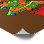 Poster Arbre de Noël de basket-ball (Coin)