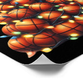 Poster Arbre de Noël de basket-ball (Coin)