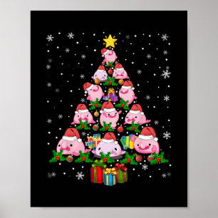 Poster arbre de noël de blobfish