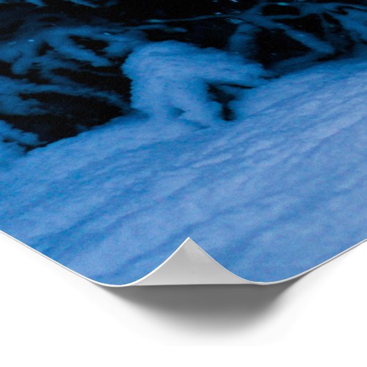 Poster Arbre de Noël de la forêt d'hiver (Coin)