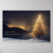 Poster Arbre de Noël de montagne (Devant)